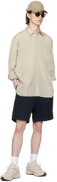 YLÈVE Navy Pleated Shorts