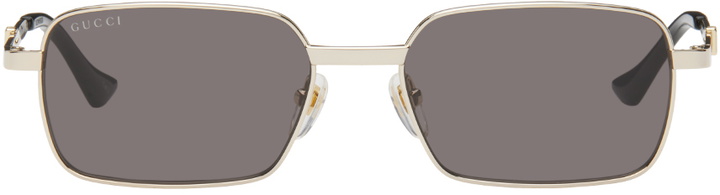 Photo: Gucci Gold Rectangular Sunglasses