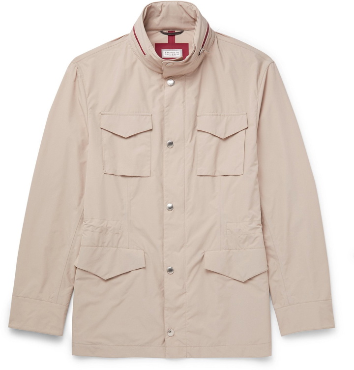 Photo: Brunello Cucinelli - Cotton Hooded Field Jacket - Neutrals