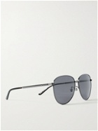GUCCI - Aviator-Style Gunmetal-Tone Sunglasses - Gray