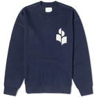 Isabel Marant Men's Atley Logo Crew Knit in Midnight