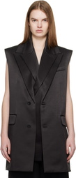 Jean Paul Gaultier Black Double Layer Body Detail Vest