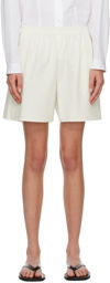 The Row White Gunther Shorts