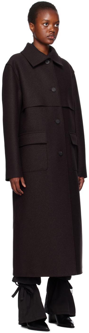 Harris Wharf London Brown Storm Shield Coat