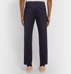 NN07 - Navy Slim-Fit Pleated Woven Drawstring Trousers - Navy