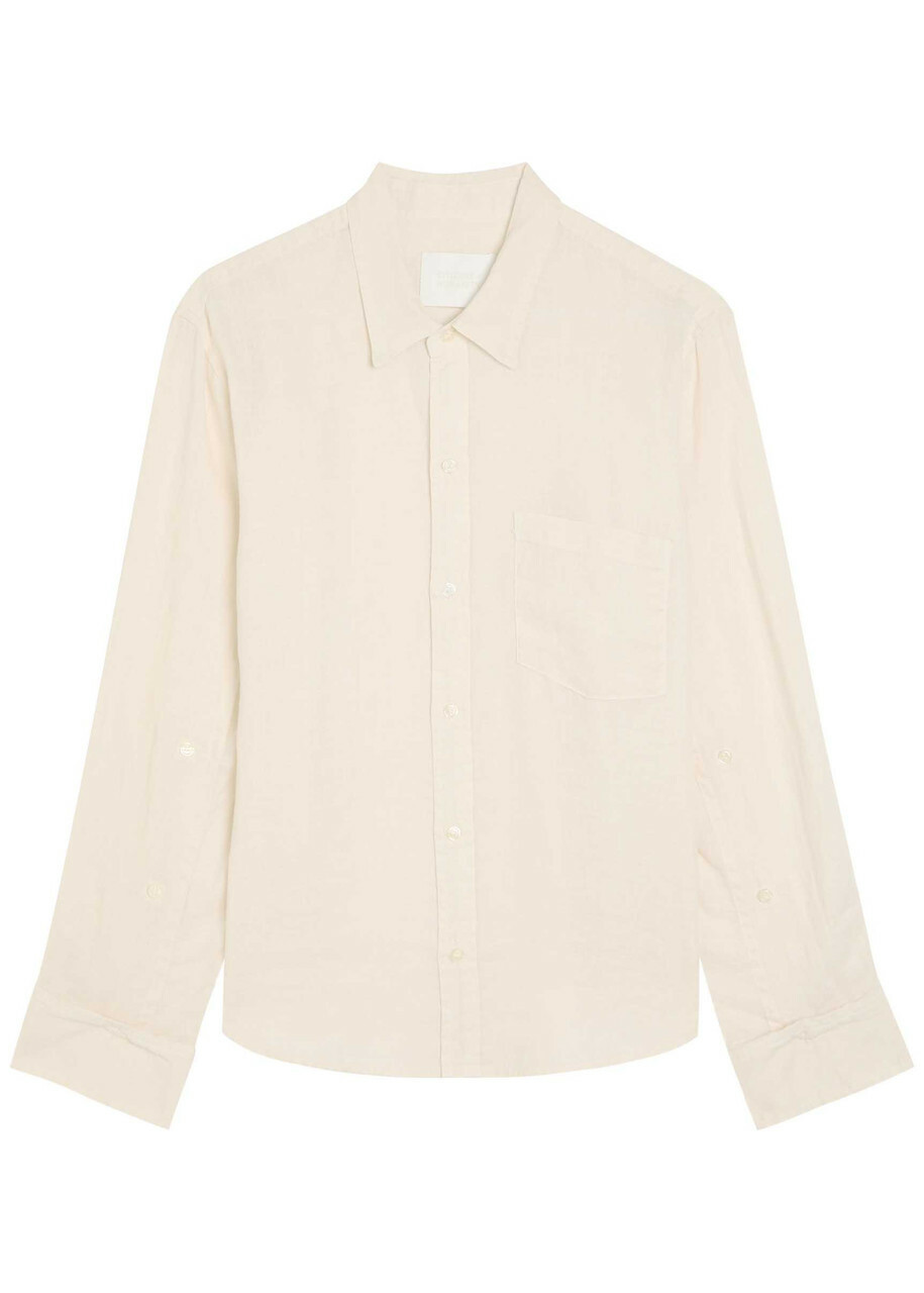 Citizens OF Humanity Kayla Shrunken Linen Shirt Beige
