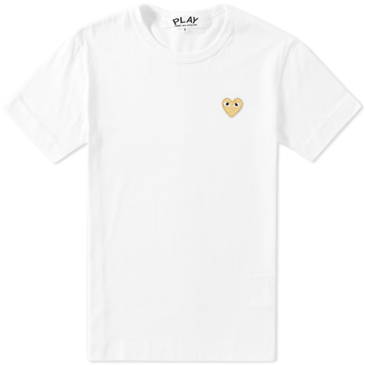 Photo: Comme des Garcons Play Gold Heart Logo Tee