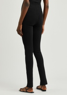 Victoria Beckham VB Body Split-hem Stretch-knit Leggings Black