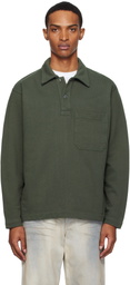 NORSE PROJECTS Green Fraser Relaxed Organic Loopback LS Polo