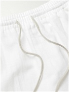 Zimmerli - Straight-Leg Linen and Cotton-Blend Drawstring Shorts - White