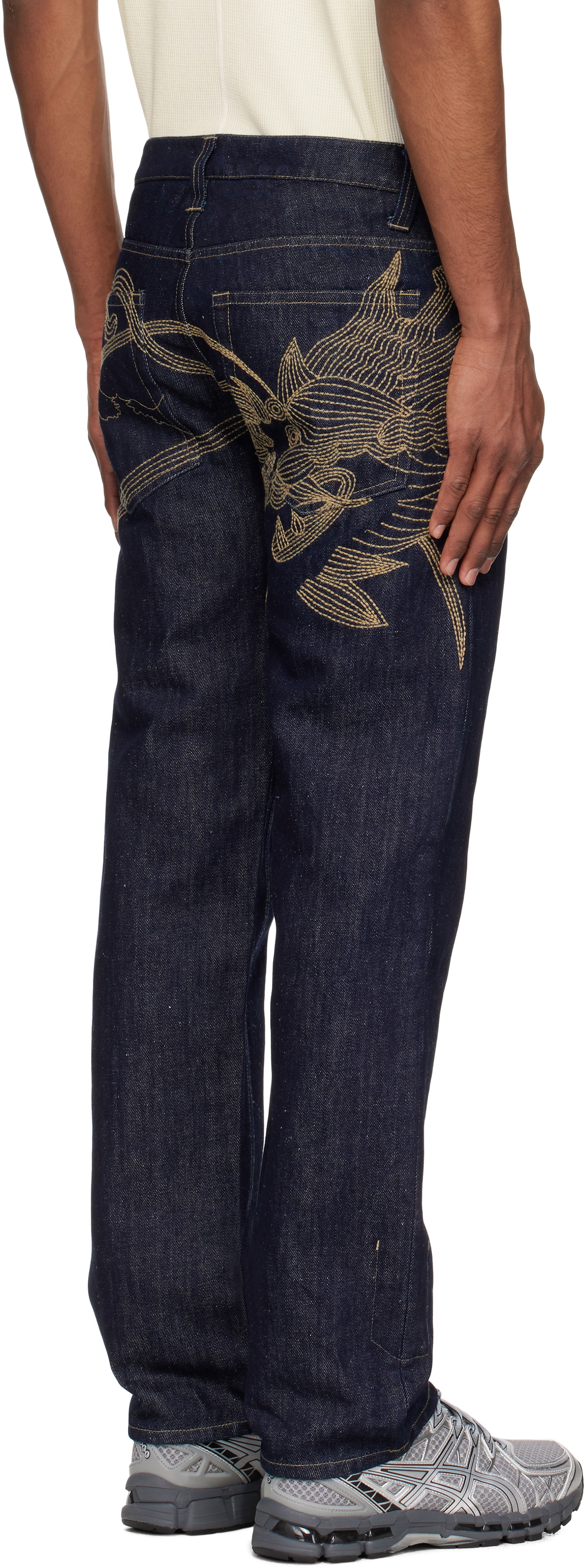 Maharishi Navy 6060 Dragon Hemp Denim Jeans
