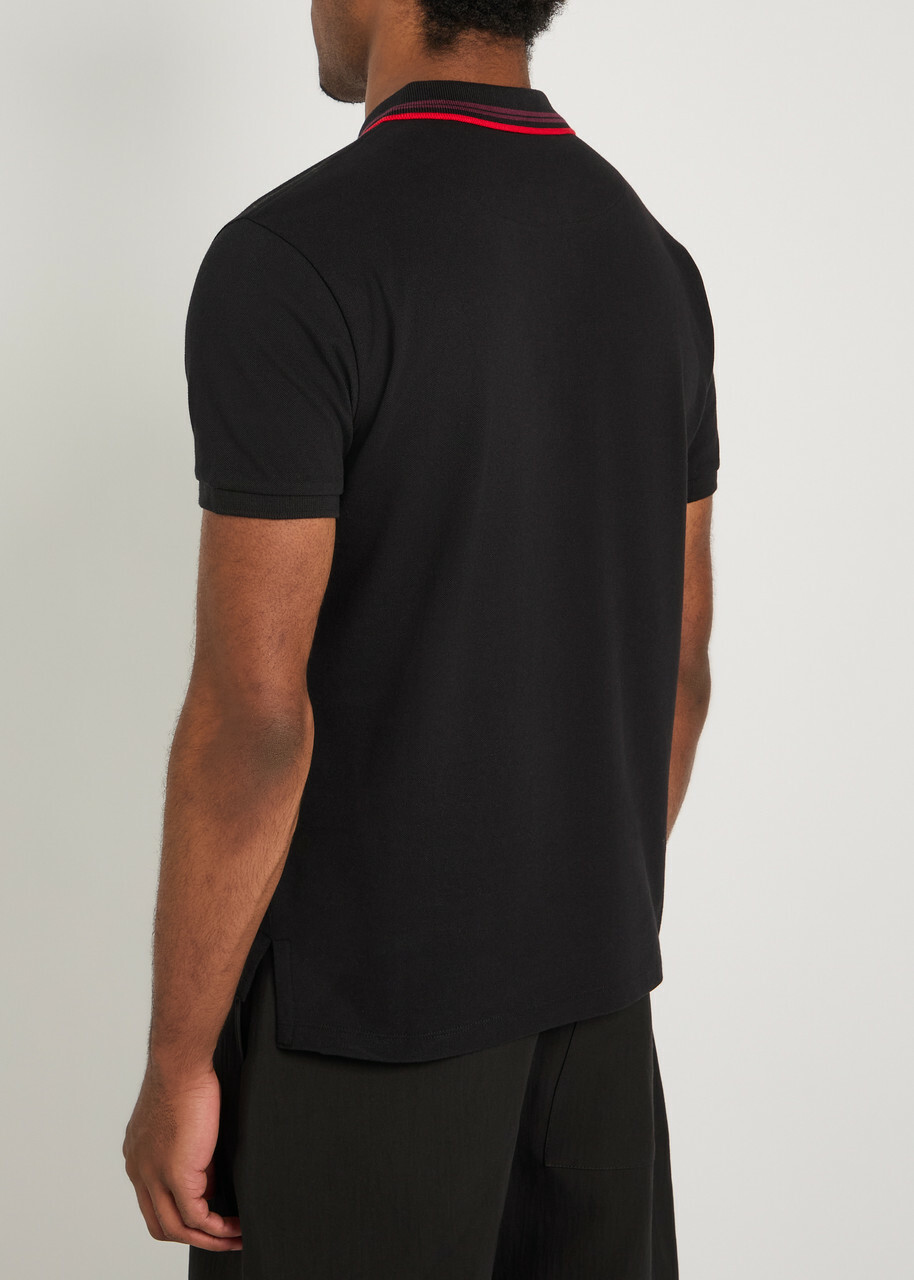 Vivienne Westwood Logo-embroidered Piqué Cotton Polo Shirt Black