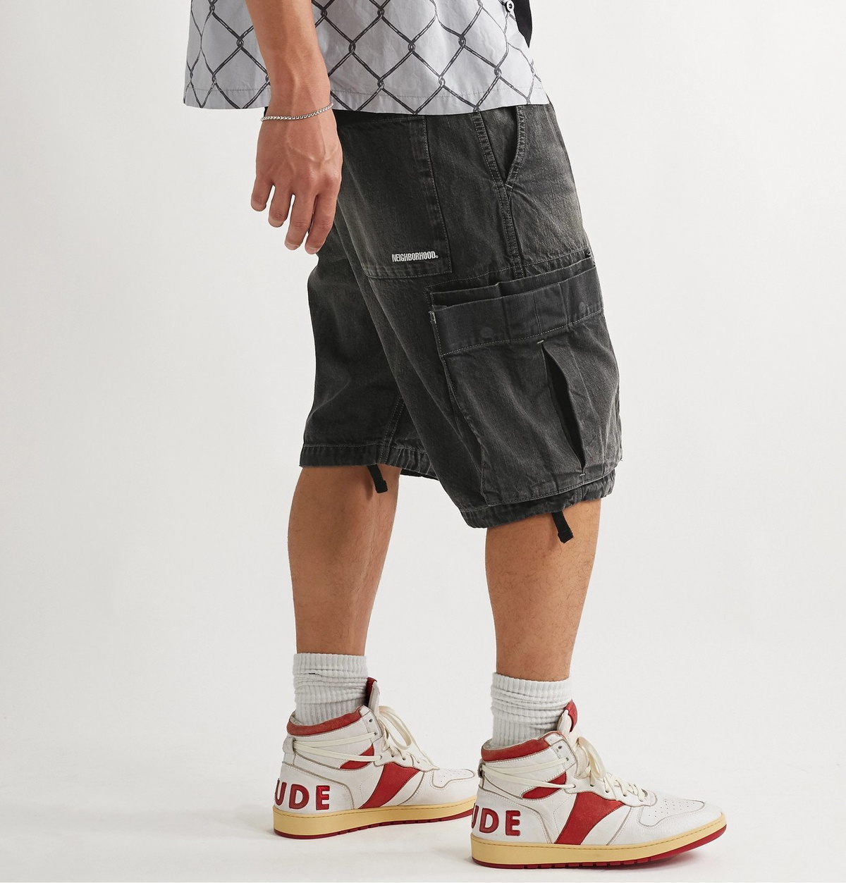 Neighborhood - Denim Cargo Shorts - Black Neighborhood