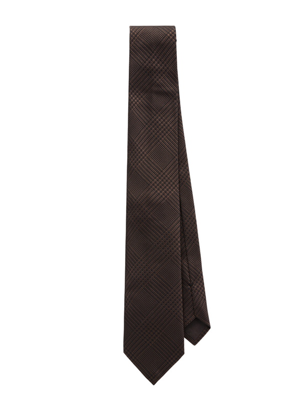 Photo: TOM FORD - 7cm Prince of Wales Checked Silk-Jacquard Tie