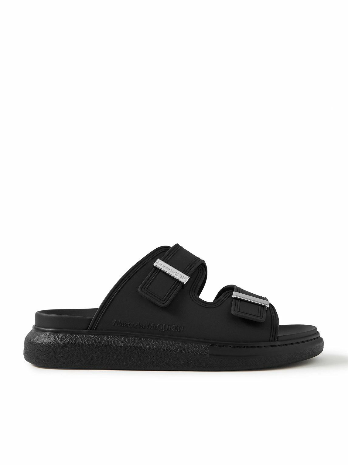 サンダル alexander mcqueen White rubber slippers (663564W4RF0 9061) Rubber slides in white - Mc Queen | Mytheresa