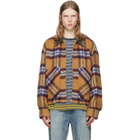 We11done Tan Camel Check Pattern Jacket