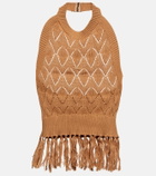 Dodo Bar Or Kat fringe-trimmed halterneck top
