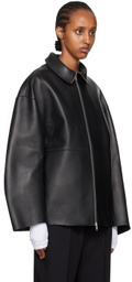 Teurn Studios Black Doublé Leather Jacket