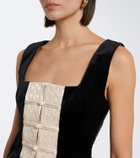 Posse Florian embroidered cotton velvet top