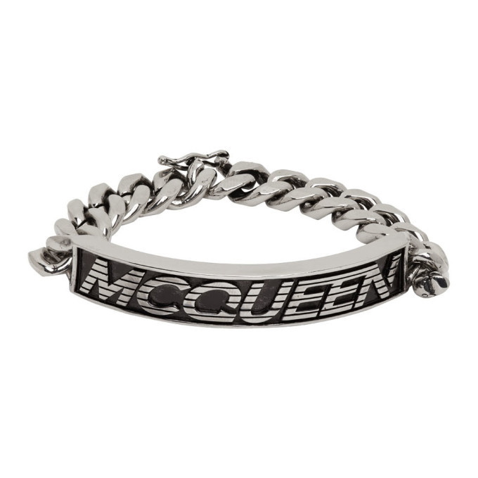 Photo: Alexander McQueen Silver Chain Logo Bracelet