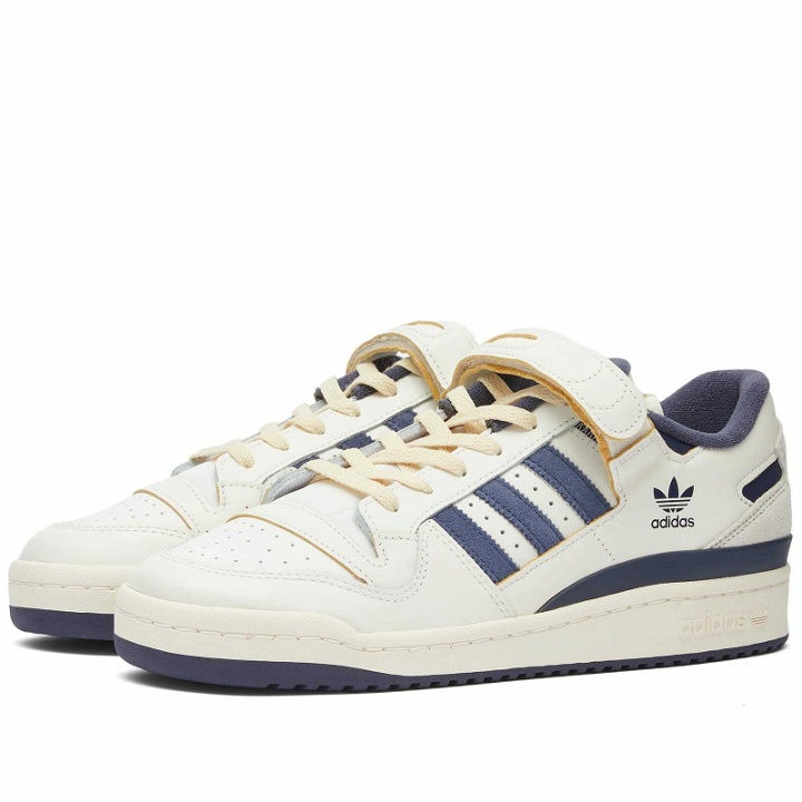 Photo: Adidas Men's Forum 84 Low Sneakers in Off White/Navy