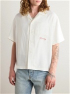 Cherry Los Angeles - Logo-Embroidered TENCEL™ Lyocell shirt - Neutrals