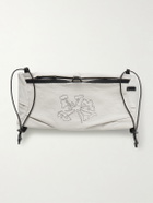 Portal - Borders Embroidered Ripstop-Trimmed Mesh Belt Bag - Neutrals