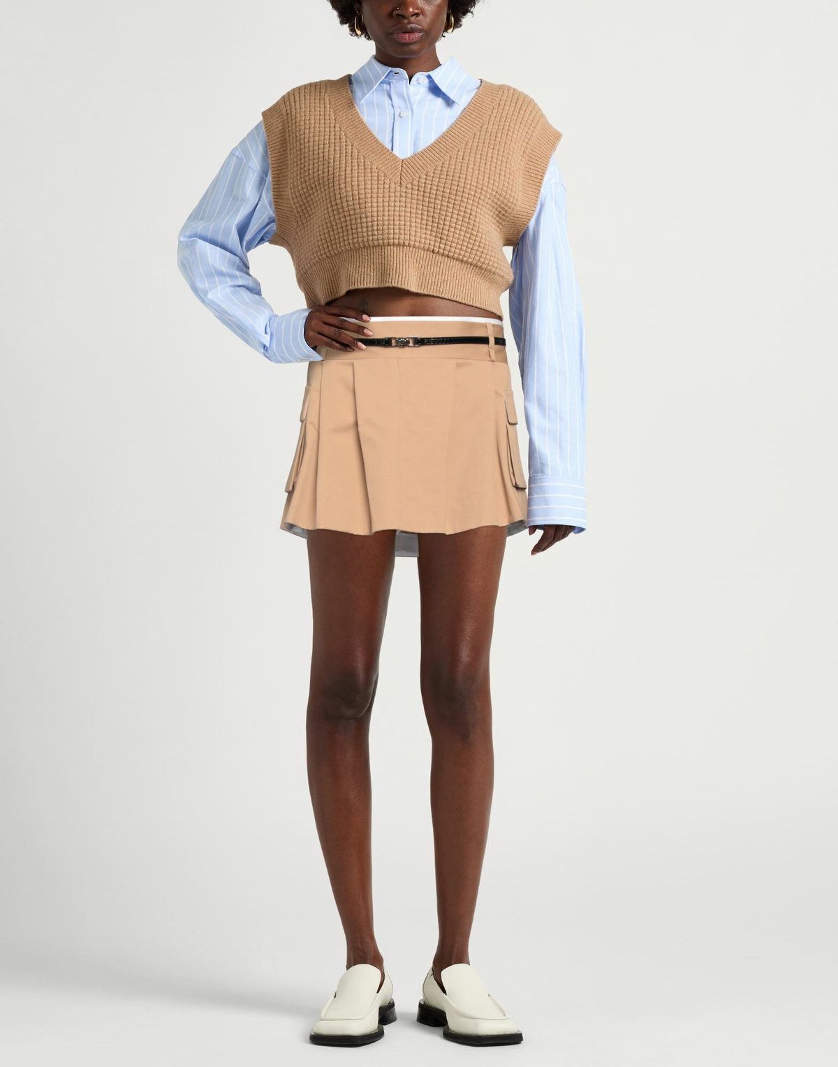 Maje Womens Mini skirt in Beige