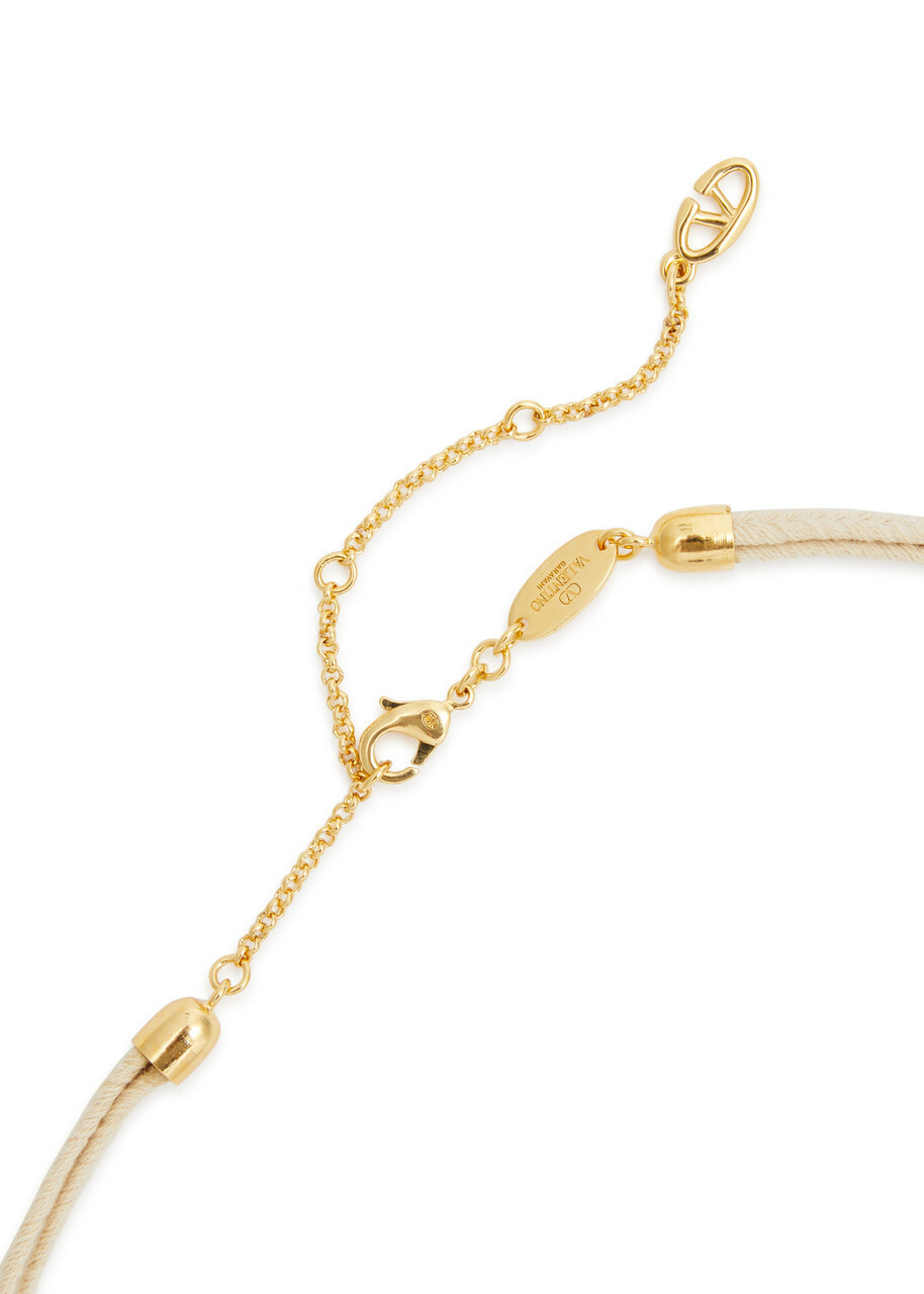 Valentino Garavani VLogo Rope Necklace - Cream - One Size