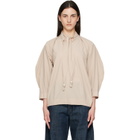 LEMAIRE Beige Scarf Blouse