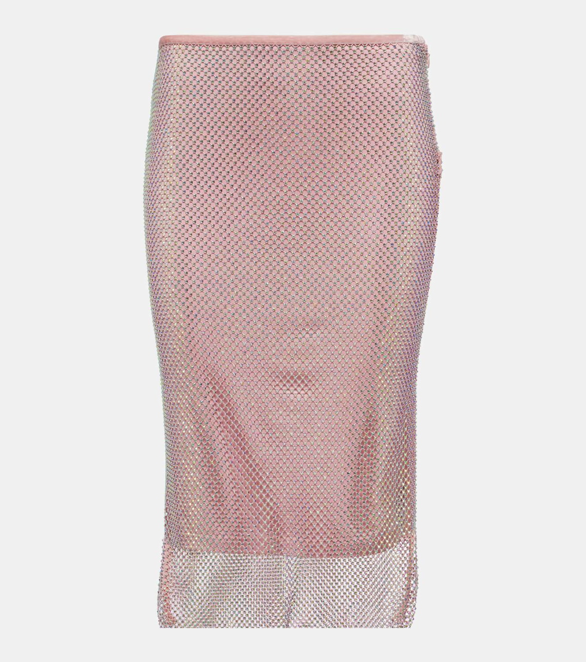 Sportmax Fishnet embellished midi skirt