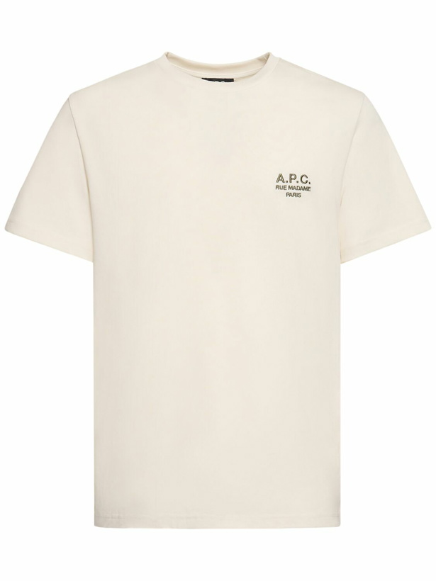Photo: A.P.C. - Logo Organic Cotton Jersey T-shirt
