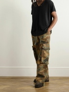Greg Lauren - Panelled Cotton-Jersey T-Shirt - Black
