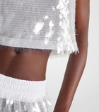 Norma Kamali Sequined crop top