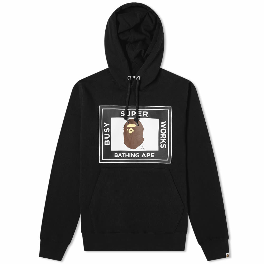 A Bathing Ape Men s Super Busy Works Pullover Hoody in Black A