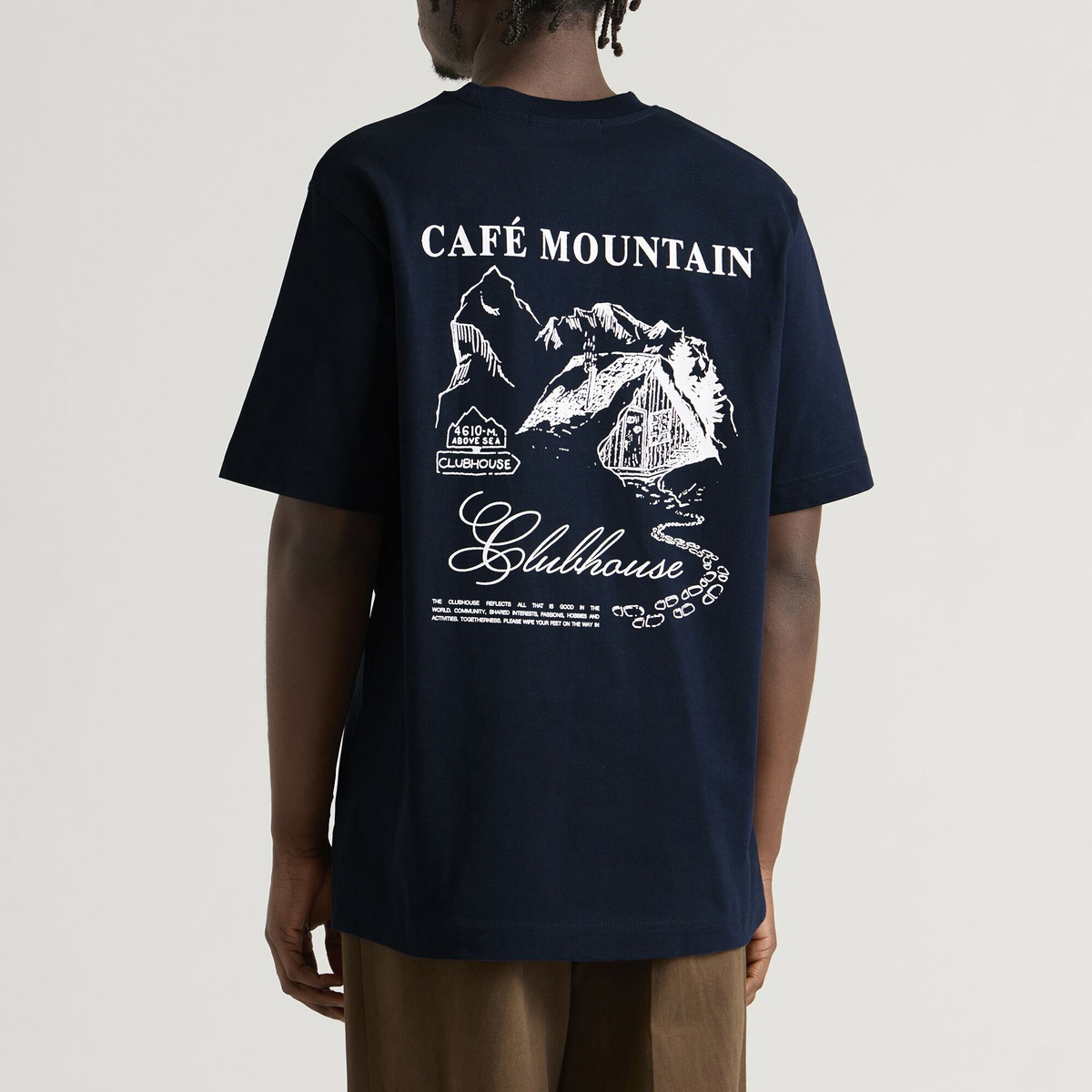 Café Mountain Men's Refuge T-shirt in Navy