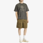 FrizmWORKS Men's Black Flag Pigment Dye T-Shirt in Charcoal