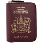 Burberry Burgundy Leather Passport Wallet