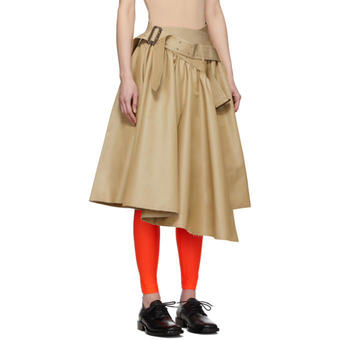 Junya Watanabe Beige Voluminous Trench Skirt Junya Watanabe
