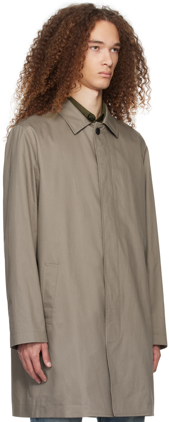 Sunspel Taupe Buttoned Coat