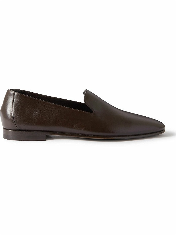 Photo: Manolo Blahnik - Mario Leather Loafers - Brown