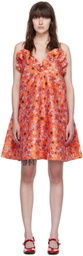 Kika Vargas Orange Joan Minidress