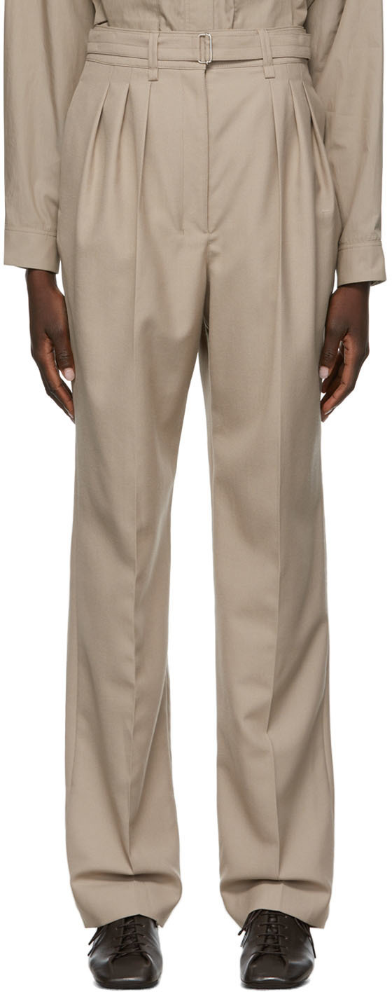 BELTED POCKET PANTS, KRAFT BEIGE