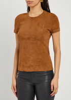 Stouls Stouls 05 Stretch-suede T-shirt Tan