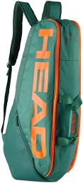 HEAD Green & Orange Medium Pro Racket DYFO Tennis Bag