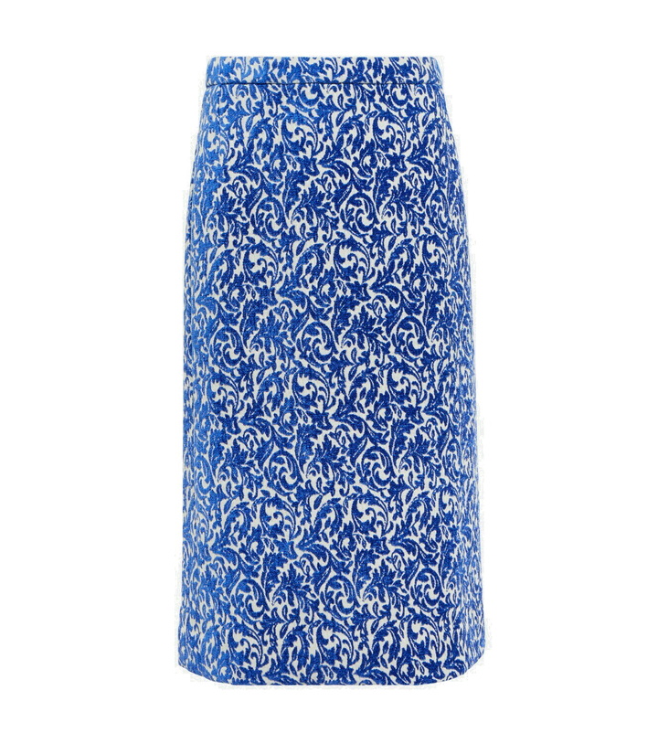 Photo: Dries Van Noten - Floral jacquard midi skirt