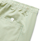 Saturdays NYC - Timothy Mid-Length Striped Seersucker Swim Shorts - Green