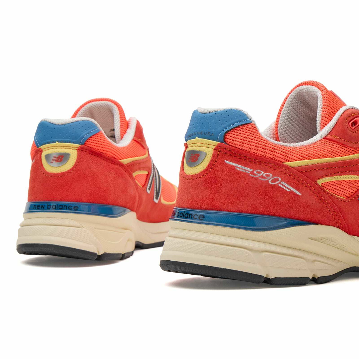 New Balance 990v4 Sneaker in Urgent Red