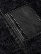 Yves Salomon - Reversible Leather-Trimmed Shearling and Shell Jacket - Black