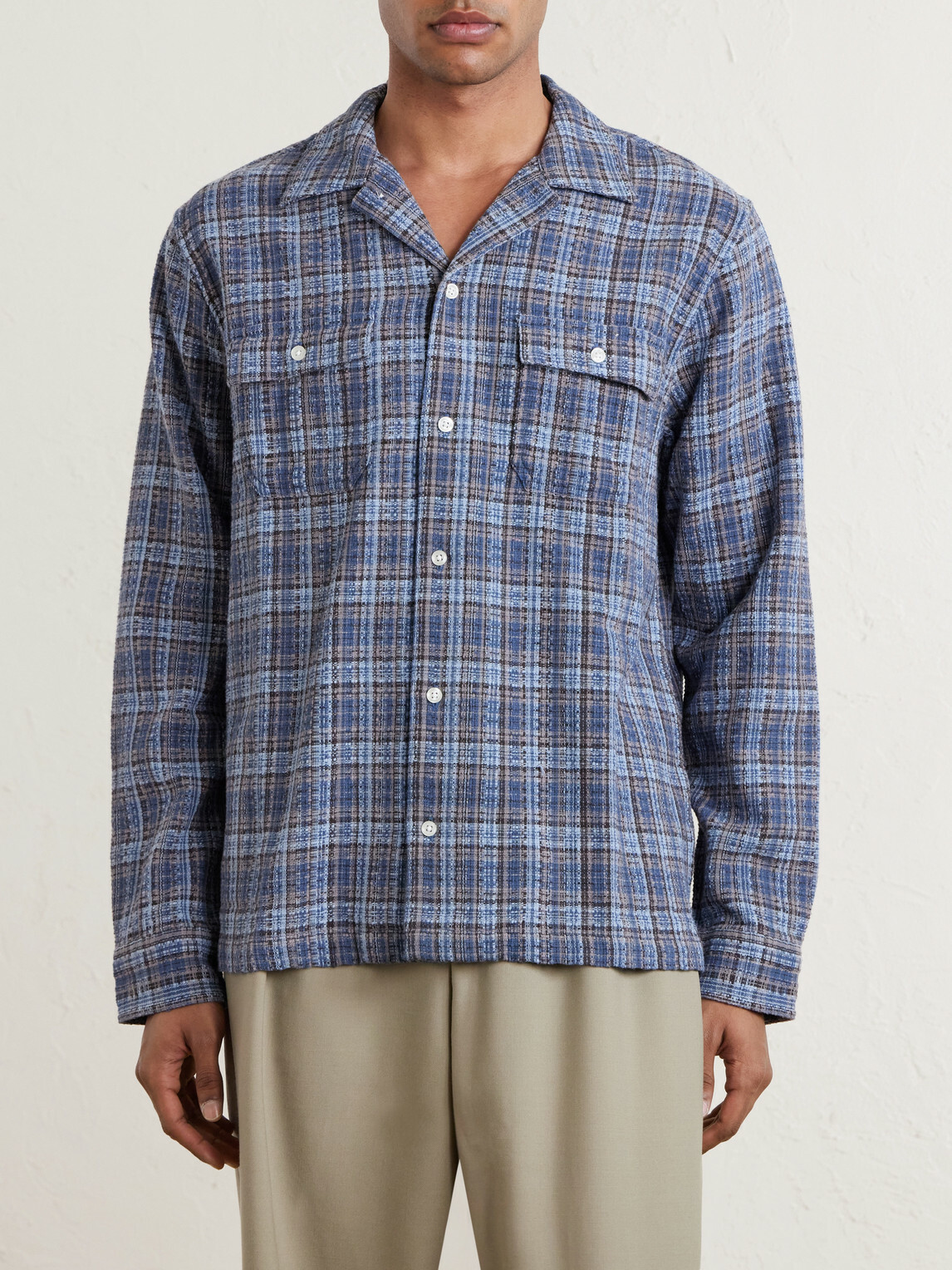 3sixteen - Checked Cotton-Flannel Shirt - Blue